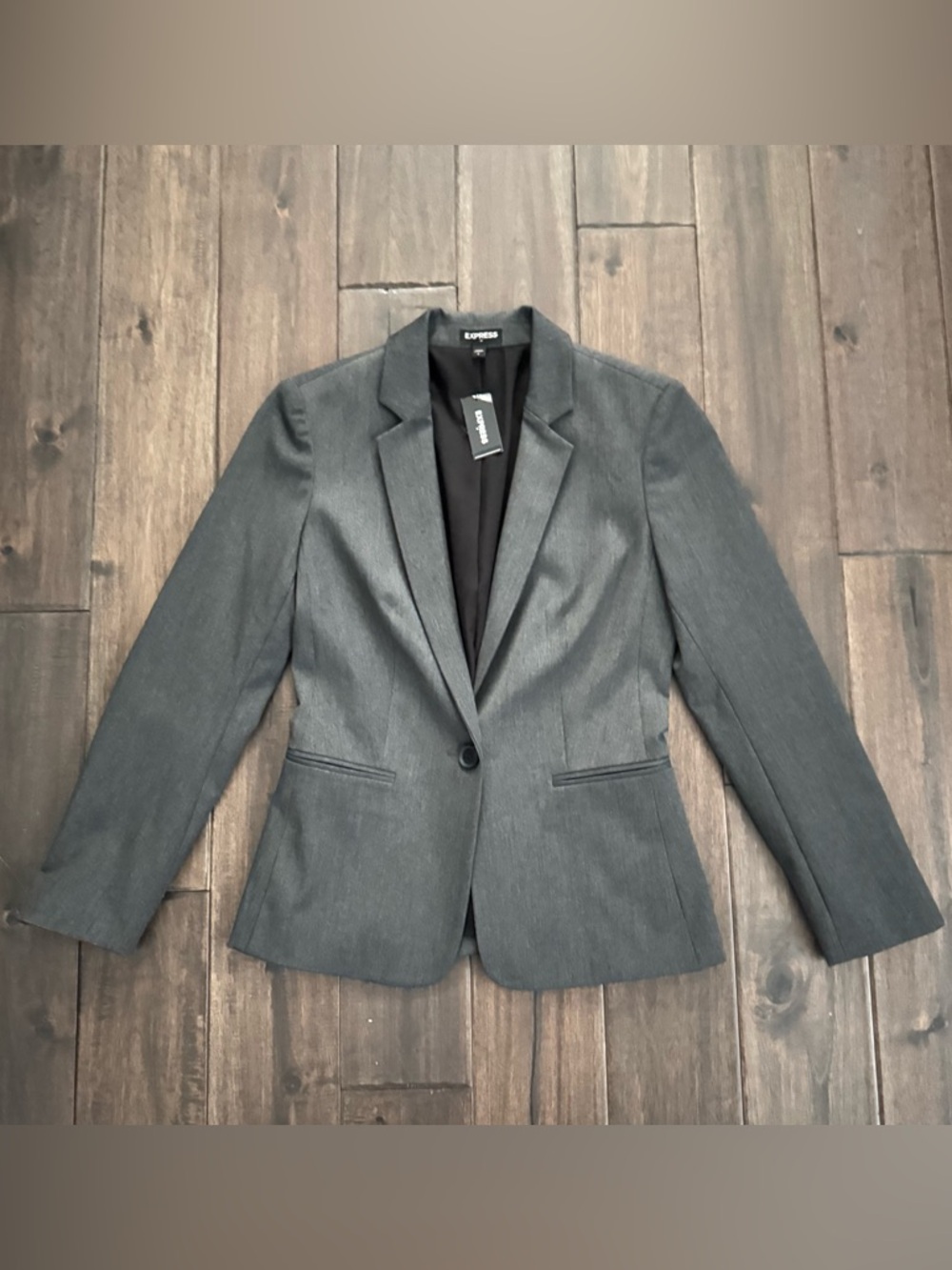 Express Gray Work Office Business Blazer 0 NWT